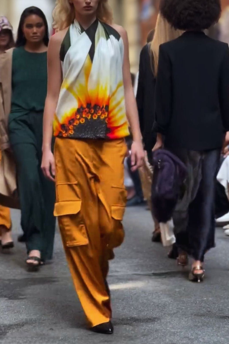 Lindsay Nicholas New York Bleecker Street Pant in Marigold