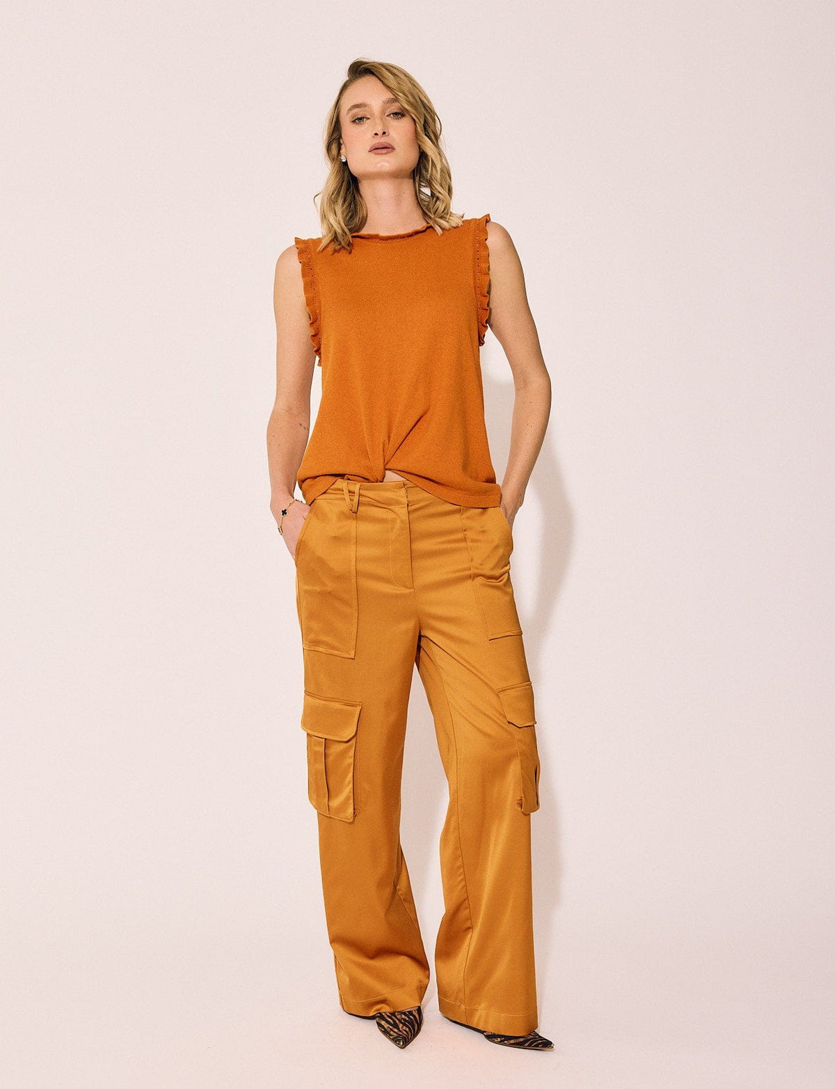 Lindsay Nicholas New York Pants Bleecker Street Pant in Marigold