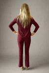 Lindsay Nicholas New York Ally Pant in Wine