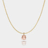 Cove Fine Jewelry Necklace Pendant on 18 in Tidal Tennis (2.5 mm) Horizon | Morganite | Connecticut Coast