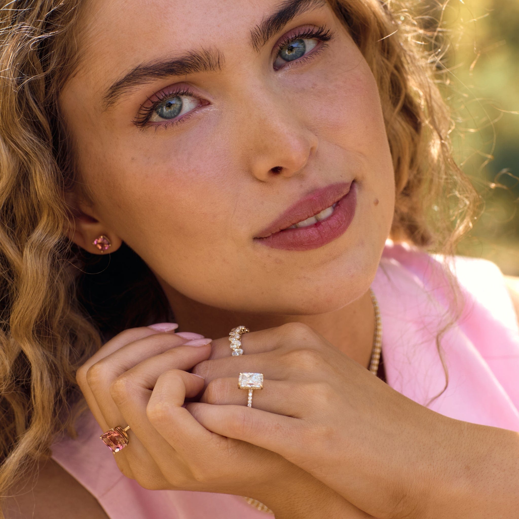 Cove Fine Jewelry Earrings Tide | Pink Tourmaline Earrings | Nantucket Red