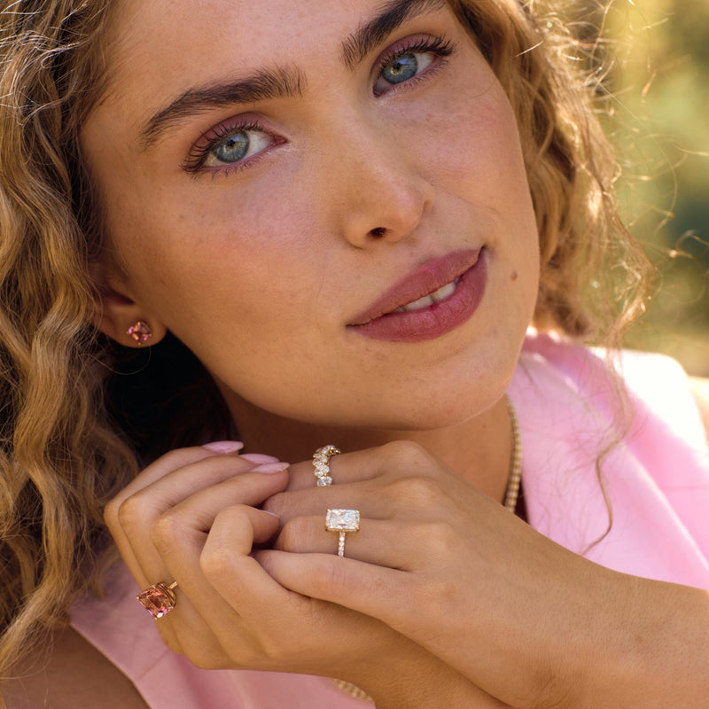 Cove Fine Jewelry Earrings Tide | Pink Tourmaline Earrings | Nantucket Red
