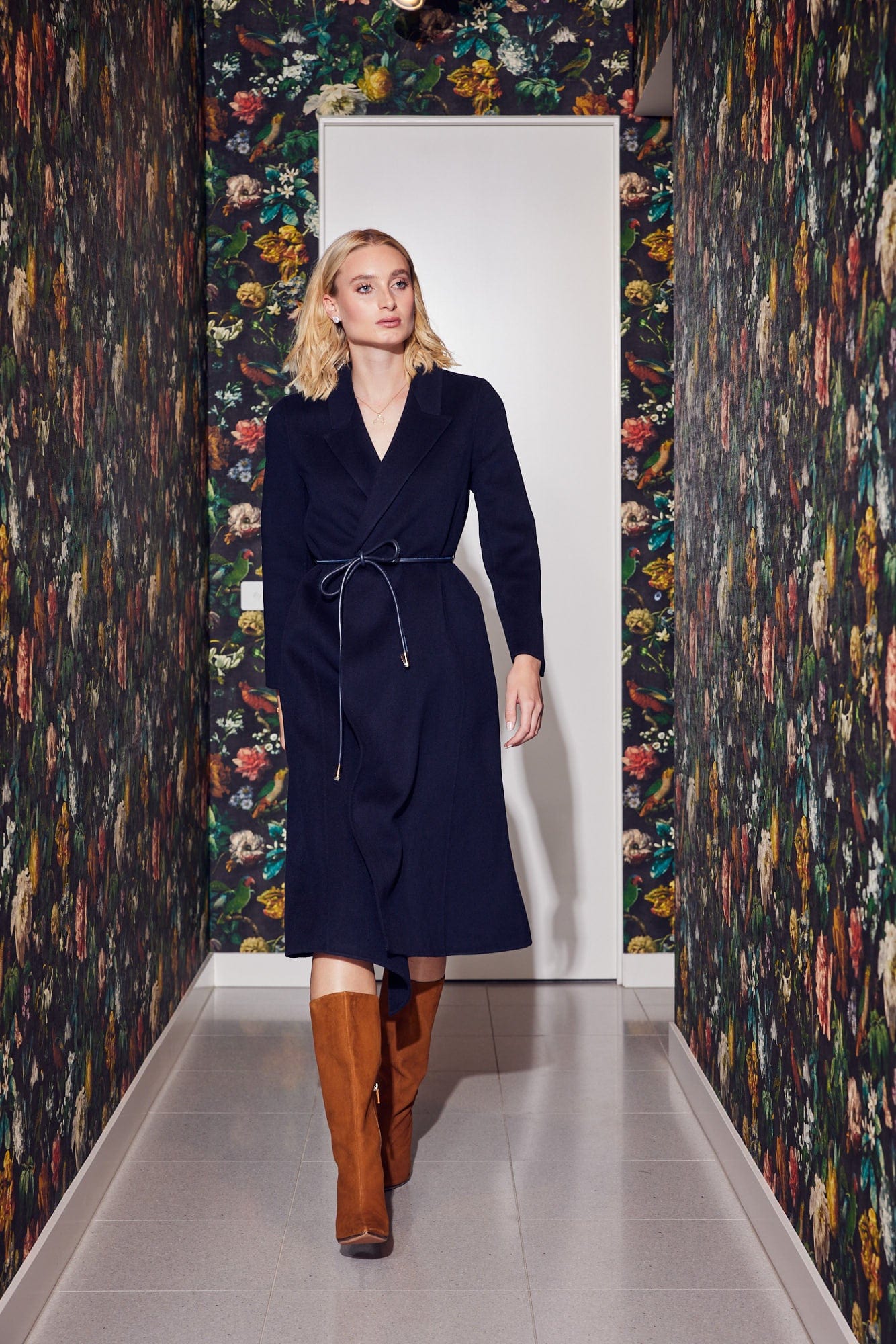 Lindsay Nicholas New York Apparel & Accessories Royce Coat in Navy