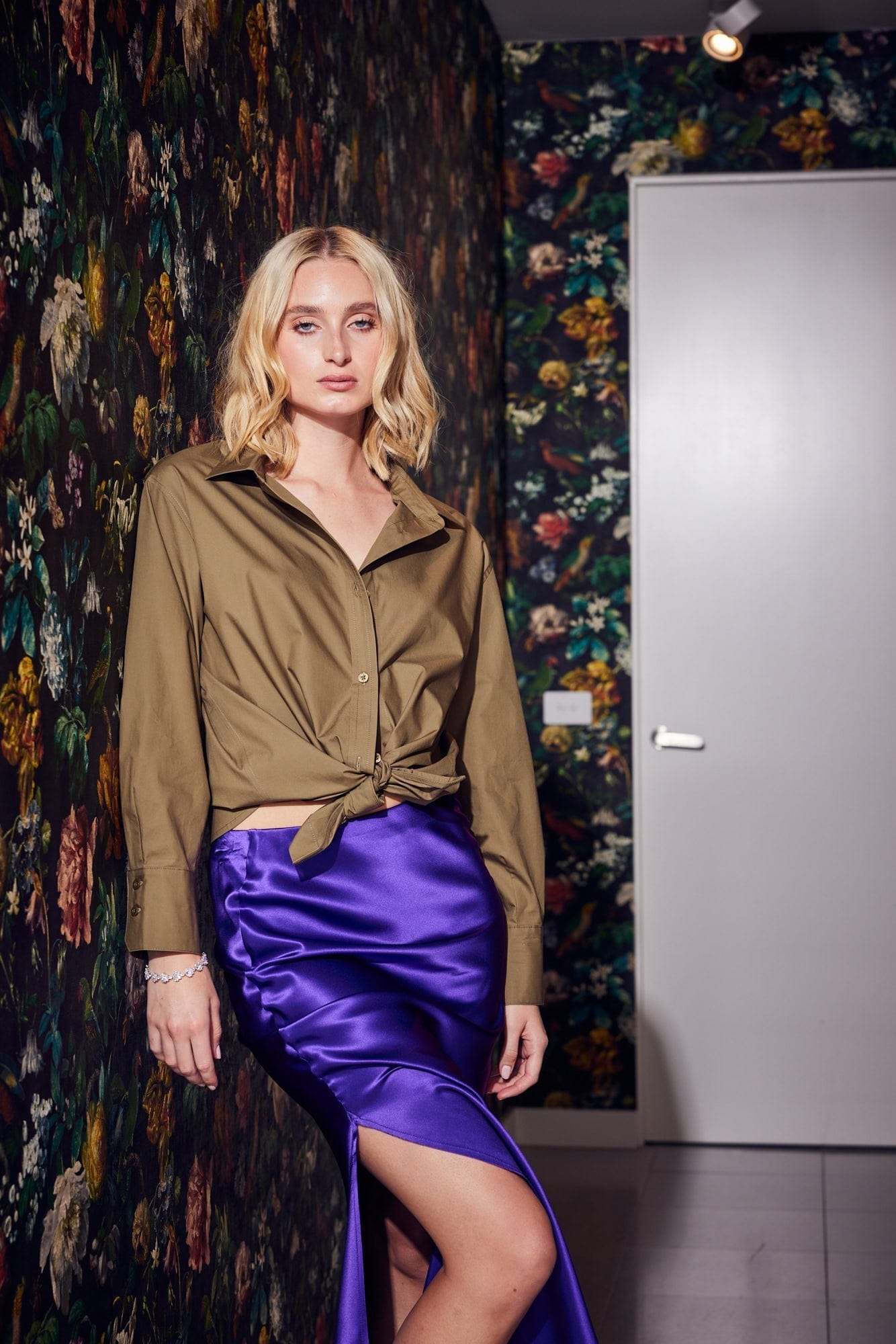 Marcia Oversized Shirt in Olive | LNNY – Lindsay Nicholas New York