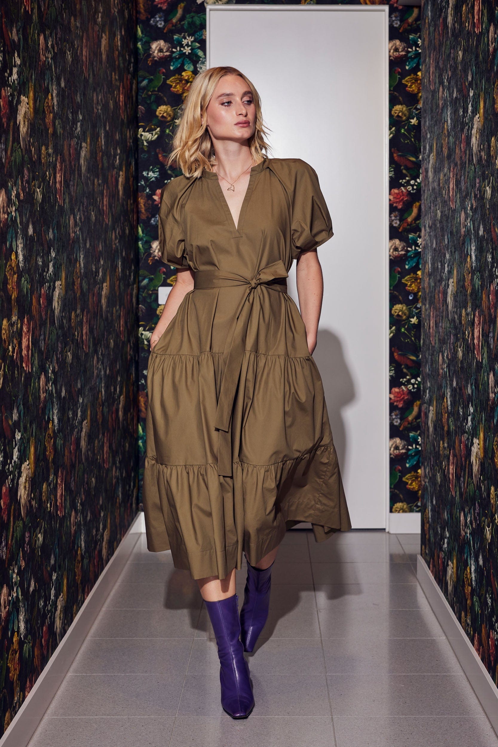 Joan Maxi Dress in Khaki - XS - (0-2) Joan Maxi Dress in Khaki - XS - (0-2)
