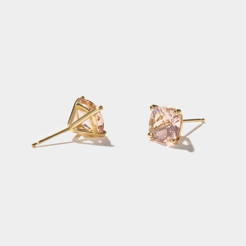 Cove Fine Jewelry Earrings Tide | Morganite Studs | Connecitcut Coast