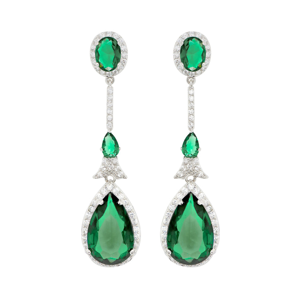 Alexandra Earring in Emerald