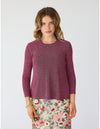 Lindsay Nicholas New York TOP Disco Glitter Bracelet Sleeve Top in Pink
