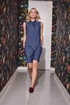 Lindsay Nicholas New York SHORTS Elizabeth Short in Steel Blue Pinstripe