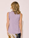 Lindsay Nicholas New York Top Frill Crewneck Shell in Crocus