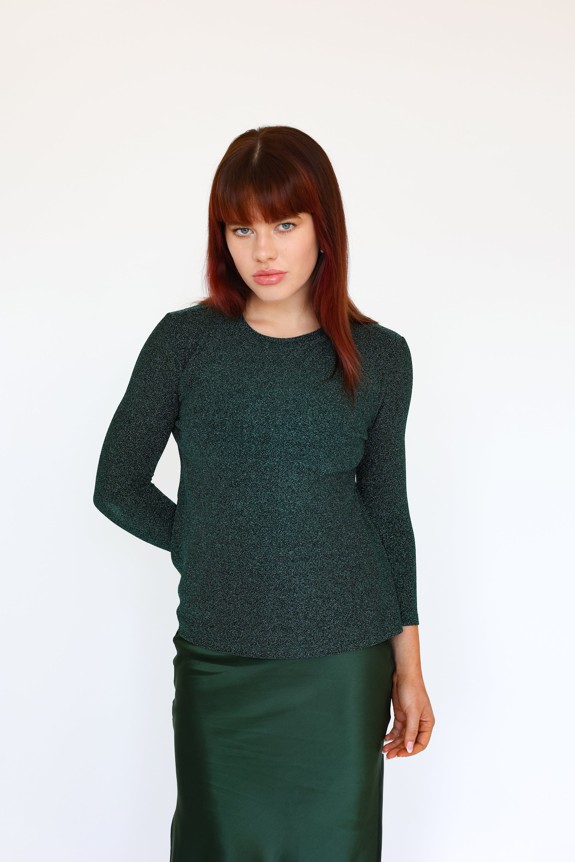 Lindsay Nicholas New York TOP Disco Top in Emerald