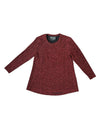Lindsay Nicholas New York TOP Disco Glitter Bracelet Sleeve Top in Shiraz