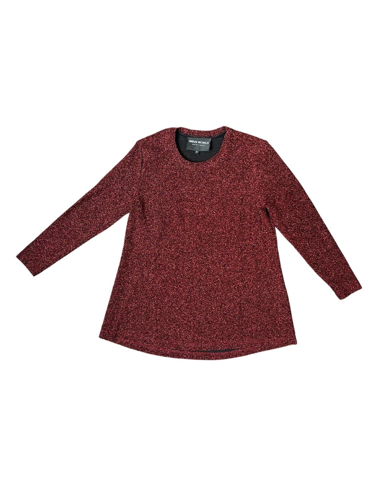 Disco Glitter Bracelet Sleeve Top in Shiraz