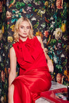 Lindsay Nicholas New York Blouse Bow Blouse in Classic Red