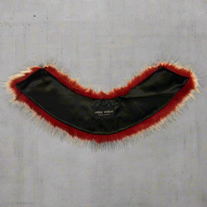 Lindsay Nicholas New York Apparel & Accessories Red Faux Fur Collar