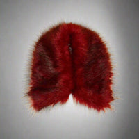 Lindsay Nicholas New York Apparel & Accessories Red Faux Fur Collar