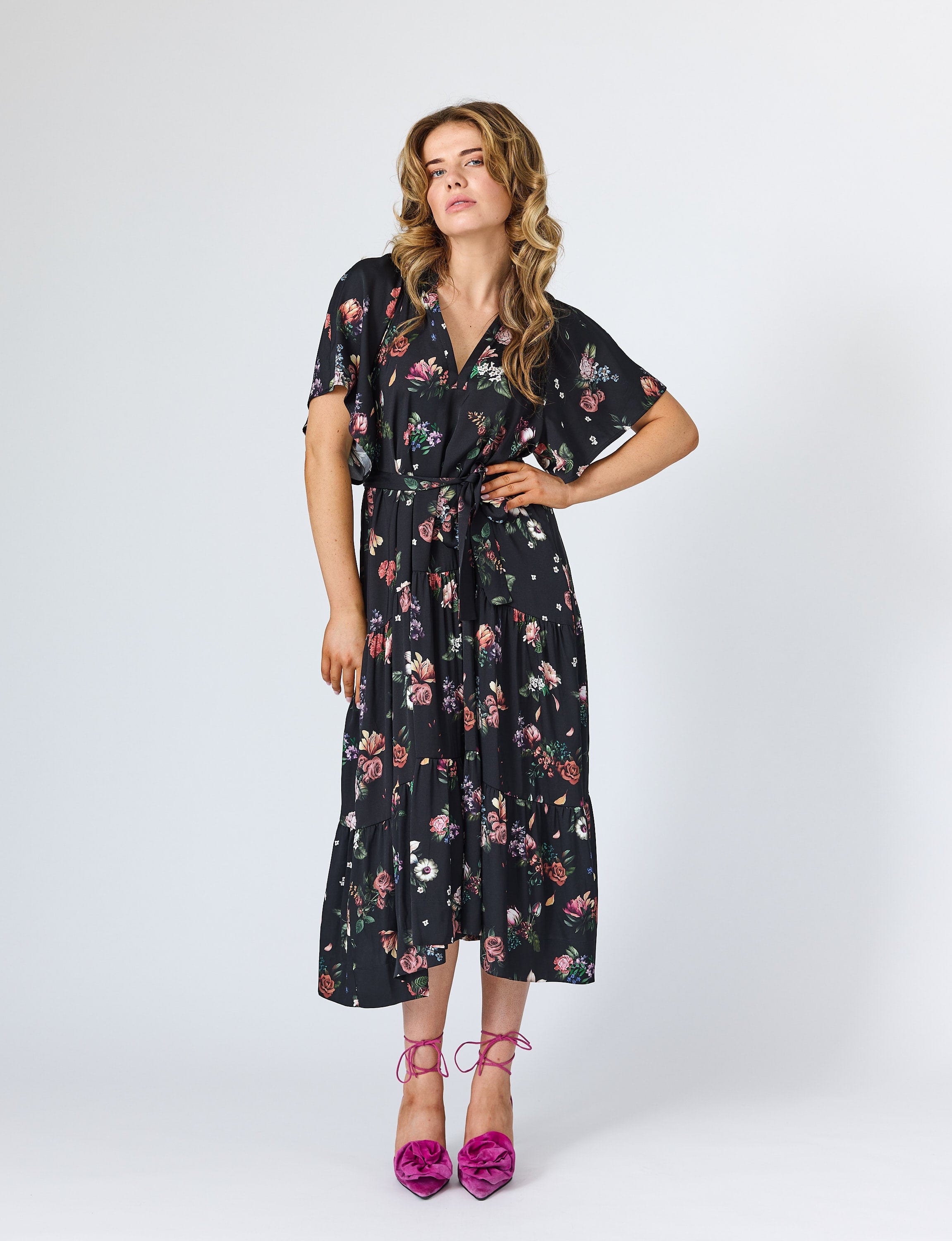 Lindsay Nicholas New York DRESS Sarah Maxi Dress in Black
