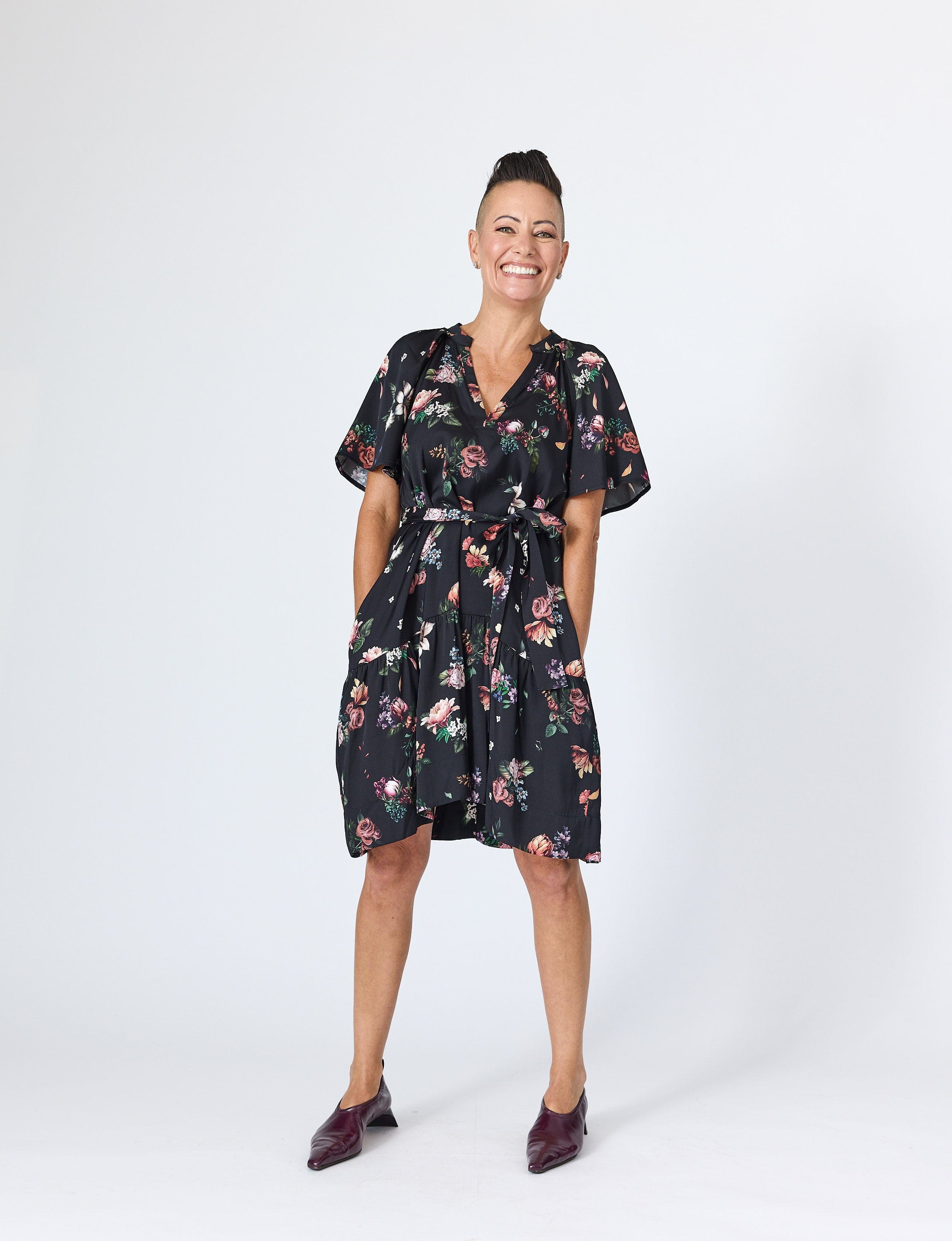 Lindsay Nicholas New York DRESS Sarah Mini Dress in Black