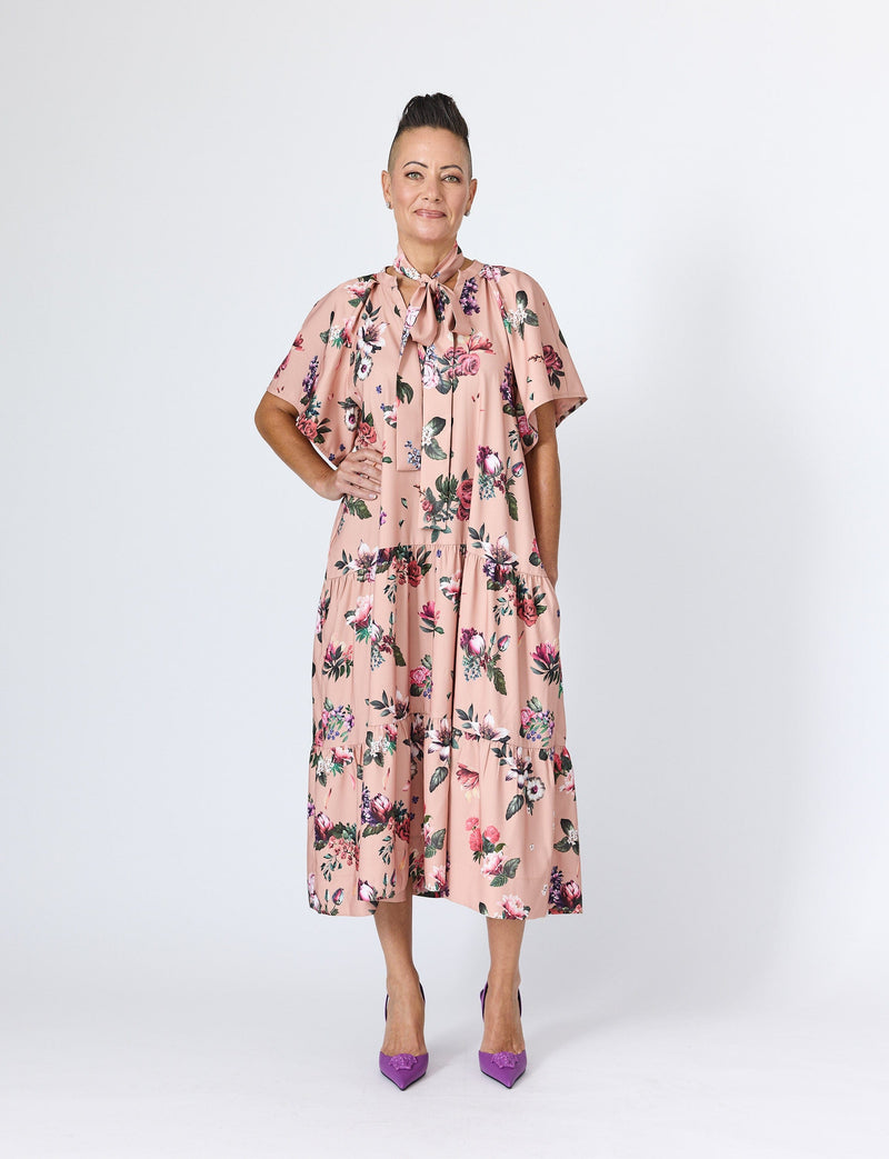 Lindsay Nicholas New York DRESS Sarah Maxi Dress in Sand