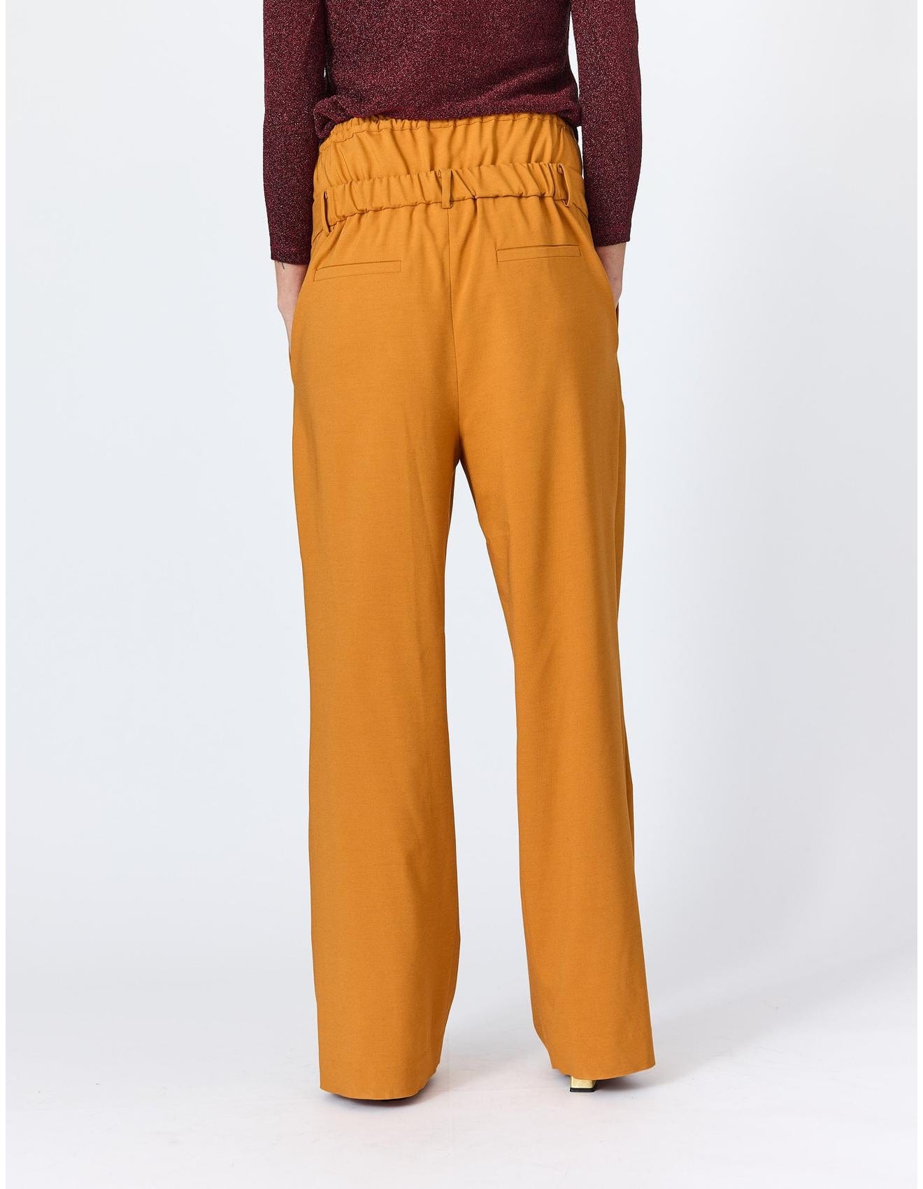 Lindsay Nicholas New York Apparel & Accessories Faux Rise Pant in Marigold