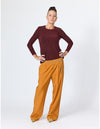 Lindsay Nicholas New York TOP Disco Glitter Bracelet Sleeve Top in Shiraz