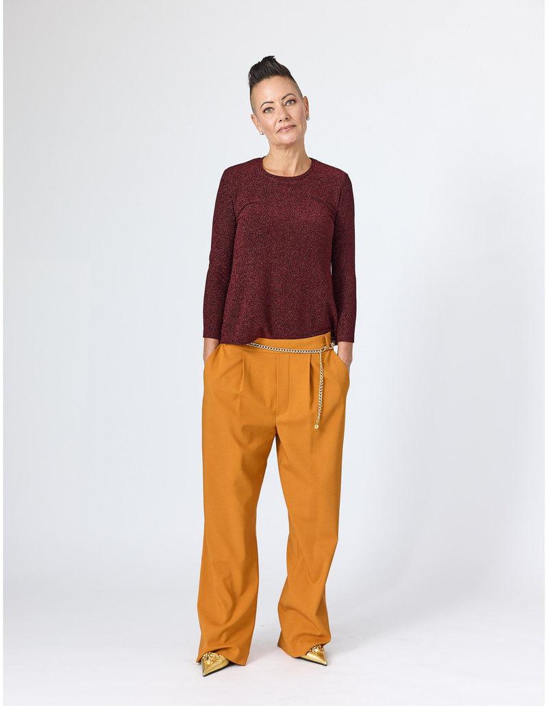 Lindsay Nicholas New York Apparel & Accessories Faux Rise Pant in Marigold