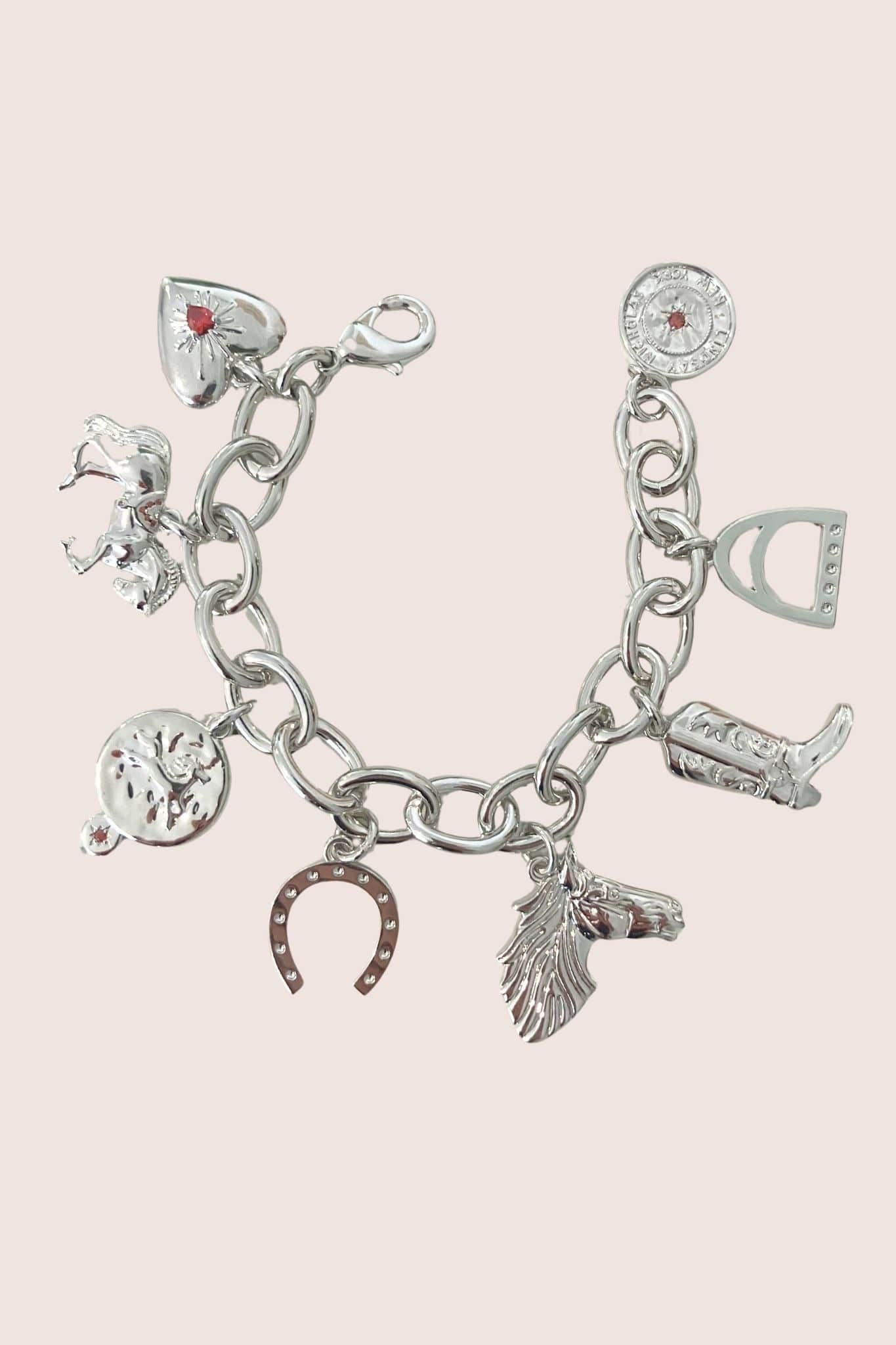 Lindsay Nicholas New York Apparel & Accessories Fire Horse Charm Bracelet in Silver