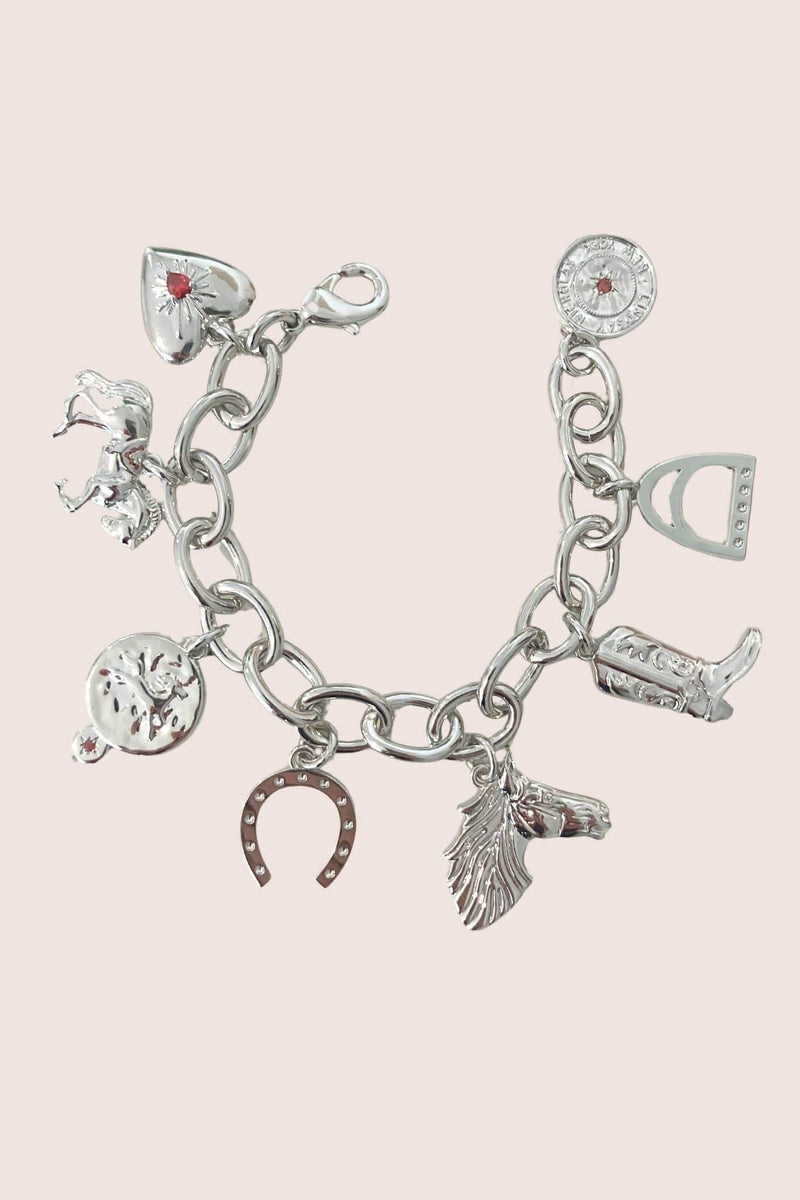 Lindsay Nicholas New York Apparel & Accessories Fire Horse Charm Bracelet in Silver