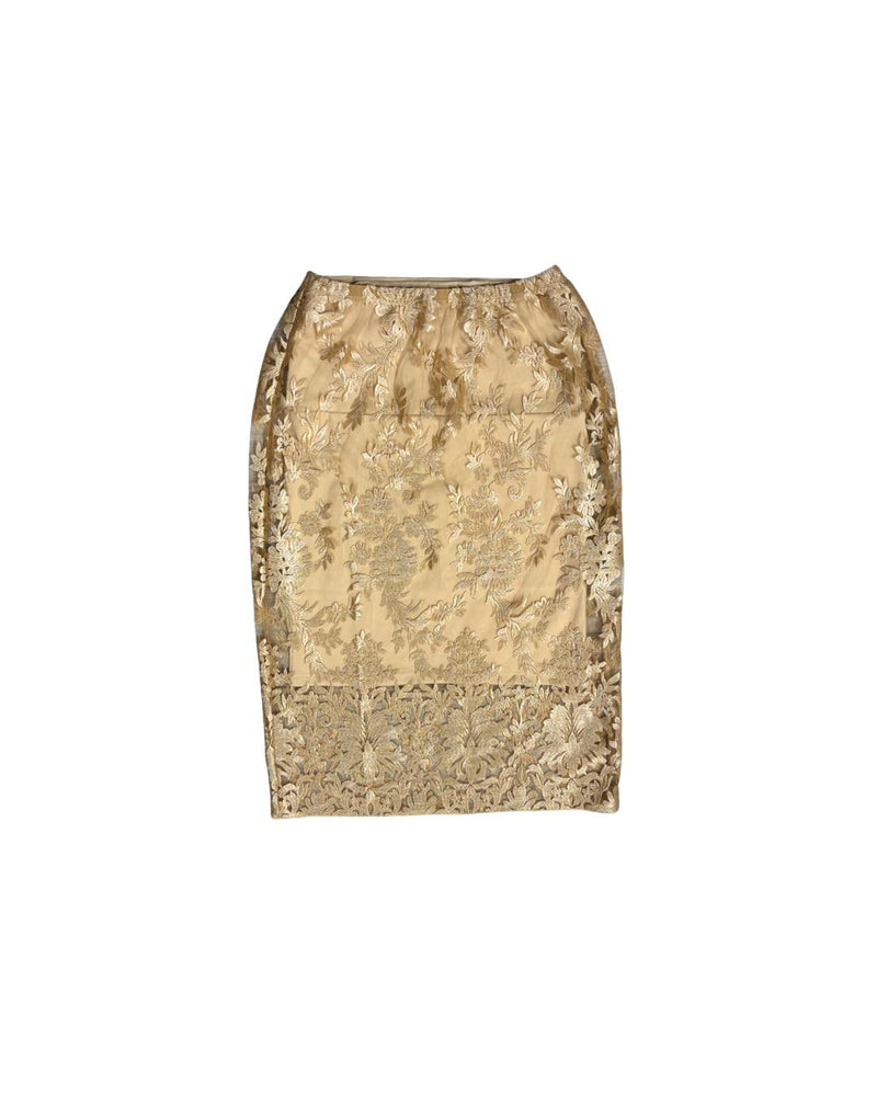 Lindsay Nicholas New York SKIRTS Lace Skirt in Gold