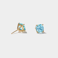 Cove Fine Jewelry Earrings Grande | 8 x 8 mm Cushion Cut Gemstones Tide | New Hampshire | Sky Topaz Earrings