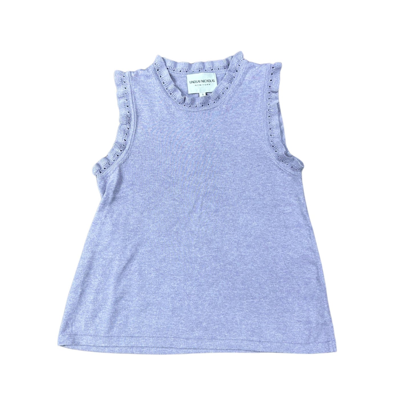 Frill Crewneck Shell in Crocus