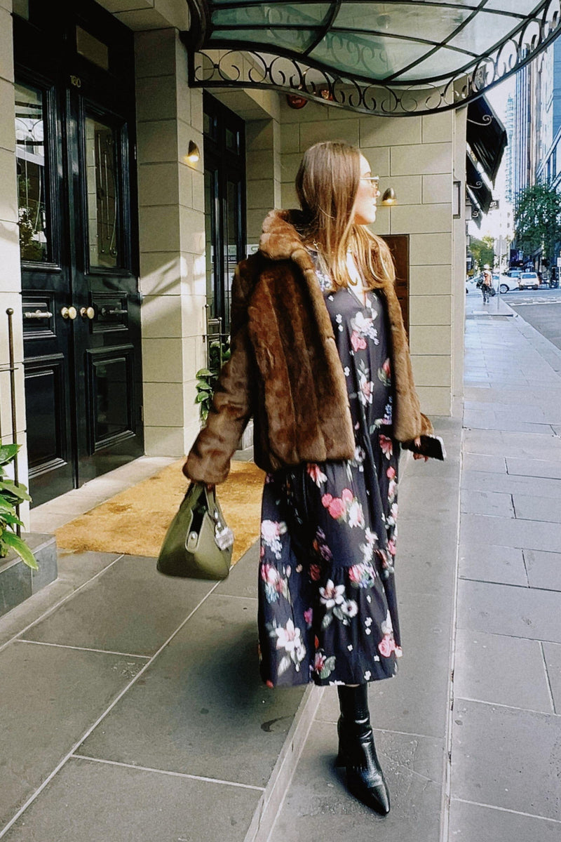 Lindsay Nicholas New York COAT Short Faux Fur Coat in Mink
