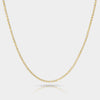 Cove Fine Jewelry Necklace Seaside: Subtle and Thin | 2.3-2.5 mm / 14k White Gold / 16 inch Tidal Tennis Necklace