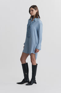 Lindsay Nicholas New York DRESS Tuxedo Dress in Chambray