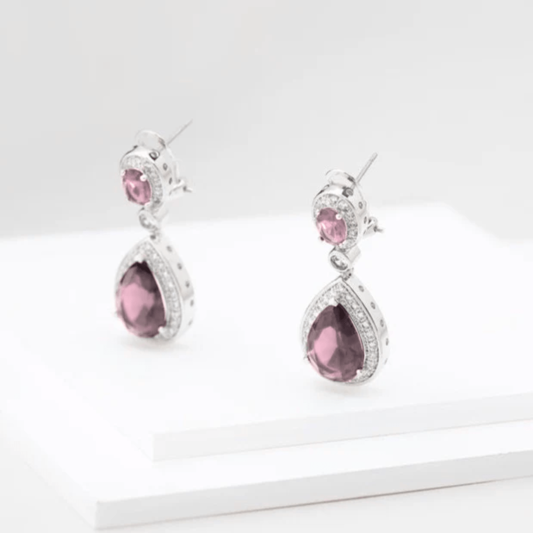 Lindsay Nicholas New York Bond St Earrings in Pink