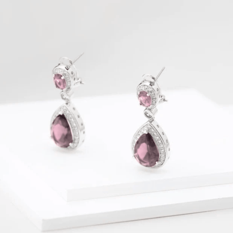 Lindsay Nicholas New York Bond St Earrings in Pink