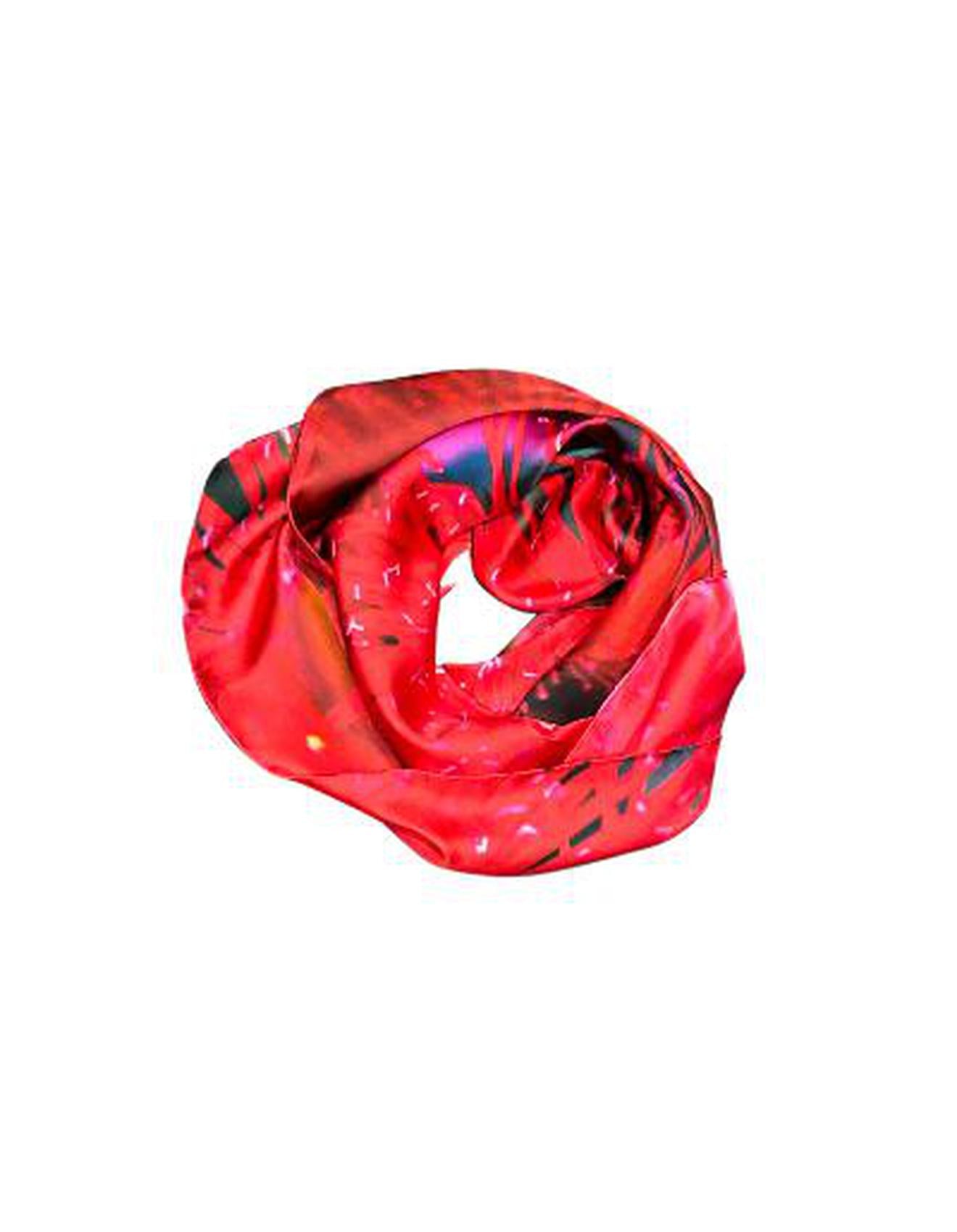 Melbourne Scarlet Burst Silk Scarf