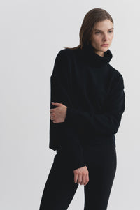 Lindsay Nicholas New York Varsity Sweater in Black