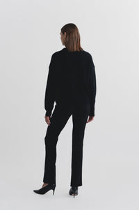 Lindsay Nicholas New York Varsity Sweater in Black