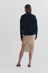 Lindsay Nicholas New York SKIRTS Lace Skirt in Gold