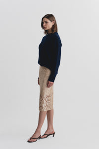 Lindsay Nicholas New York SKIRTS Lace Skirt in Gold