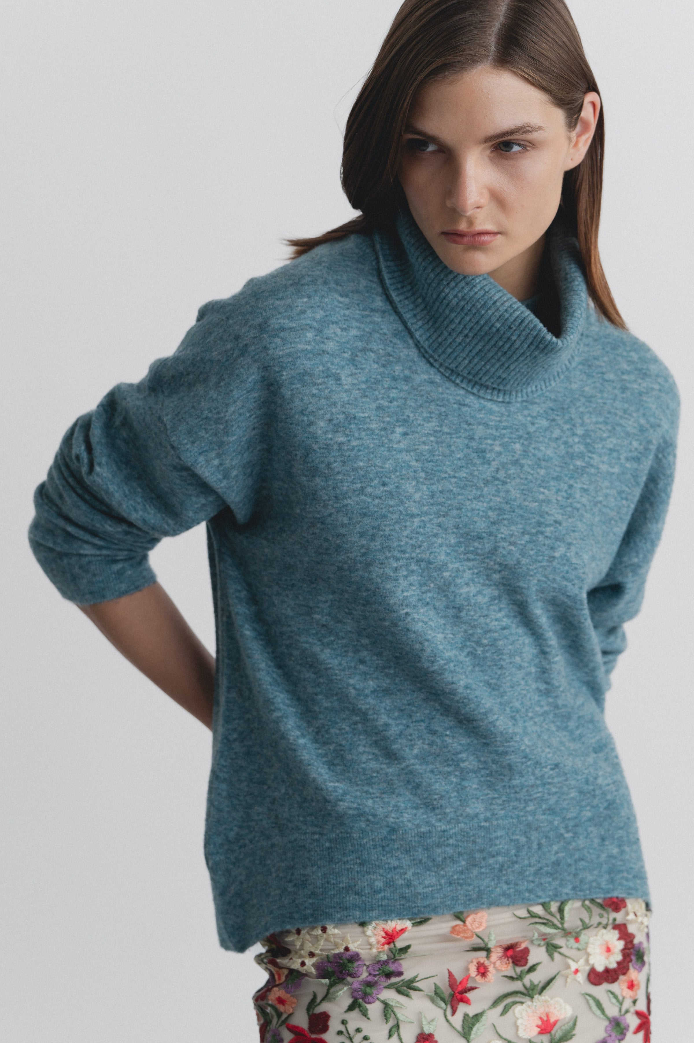 Lindsay Nicholas New York Sweaters Varsity Sweater in Verdegris