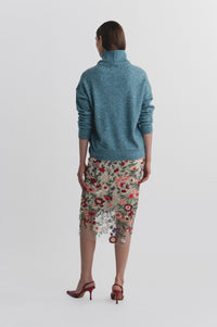 Lindsay Nicholas New York Sweaters Varsity Sweater in Verdegris