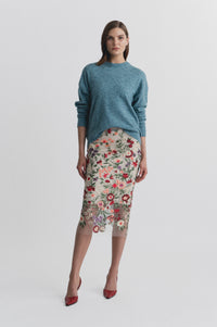 Lindsay Nicholas New York Sweaters Varsity Sweater in Verdegris