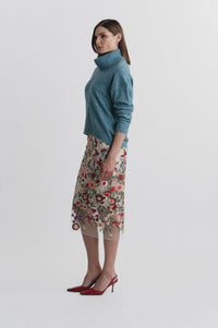 Lindsay Nicholas New York Sweaters Varsity Sweater in Verdegris
