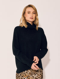 Lindsay Nicholas New York Varsity Sweater in Black