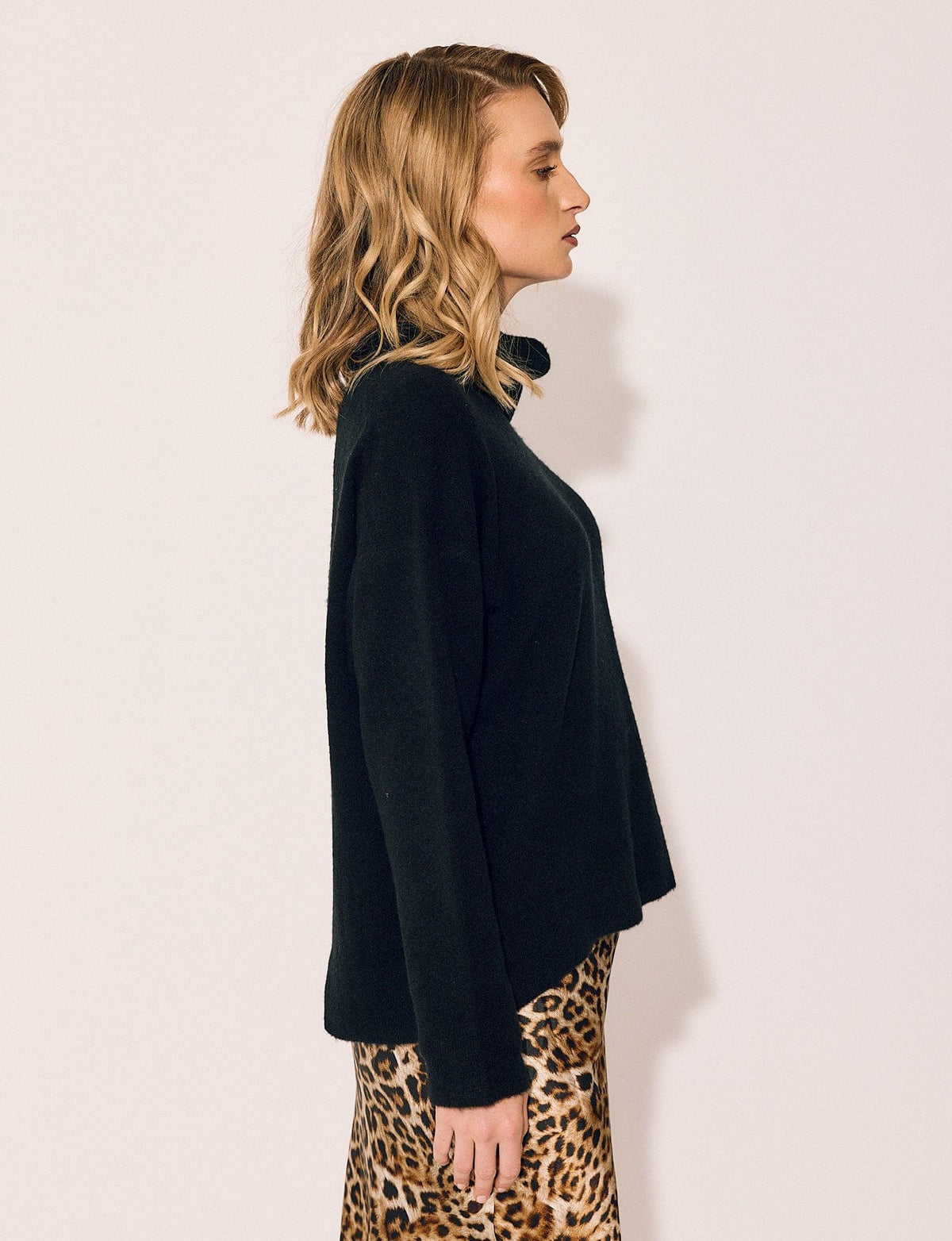 Lindsay Nicholas New York Varsity Sweater in Black