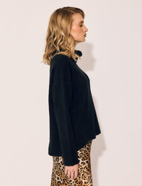 Lindsay Nicholas New York Varsity Sweater in Black