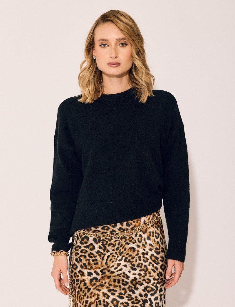 Lindsay Nicholas New York Varsity Sweater in Black