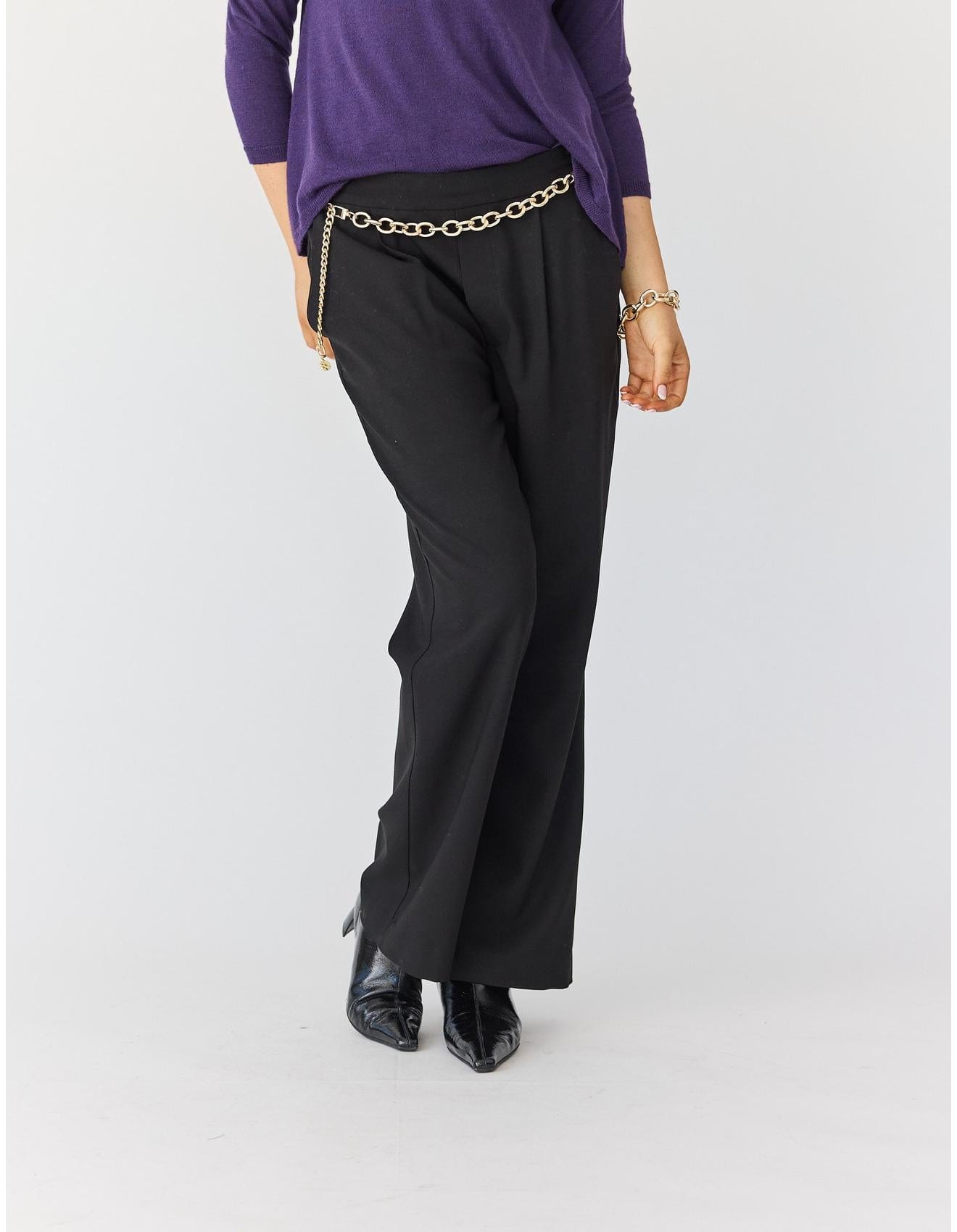 Lindsay Nicholas New York Apparel & Accessories Faux Rise Pant in Black